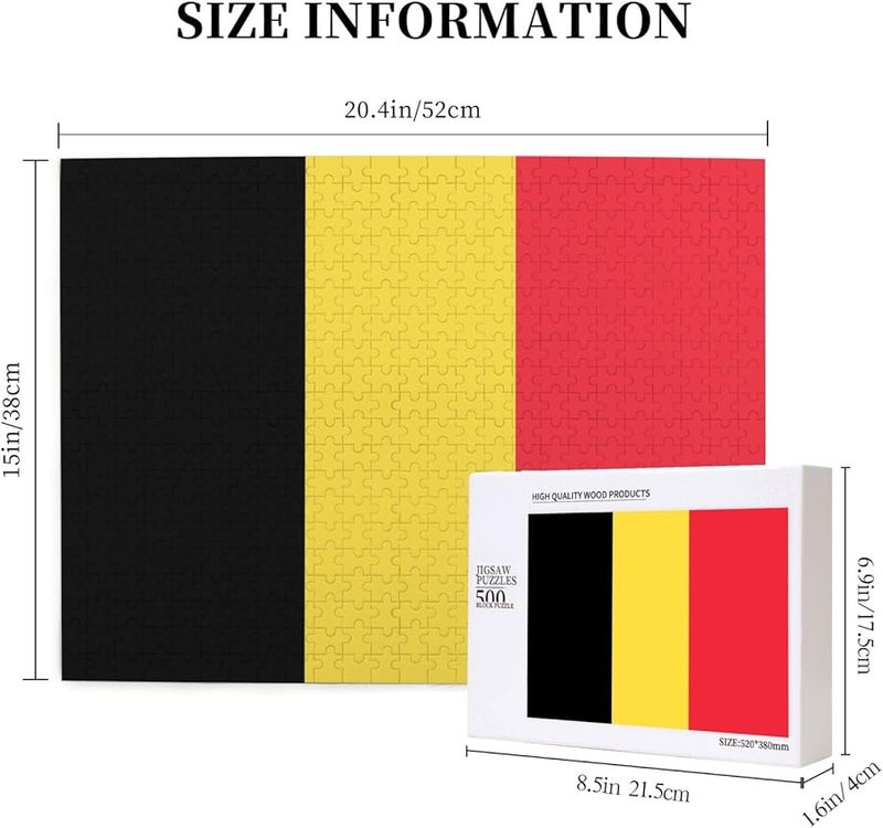 Belgium Flag Jigsaw Puzzle 500 Pieces For Adults Home Decor 20 4 X 15 Inches - Image 4